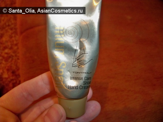 Отзывы об азиатской косметике: Крем для рук со слизью улитки Intense Care Snail Hand Cream от Tony Moly